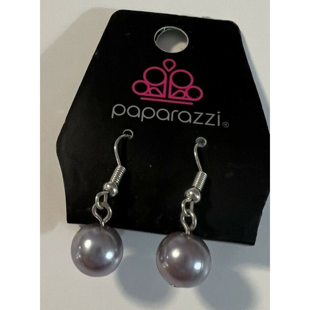 Jewelry Earrings Paparazzi New Dangle Acrylic Smokey Gray 1 Inches